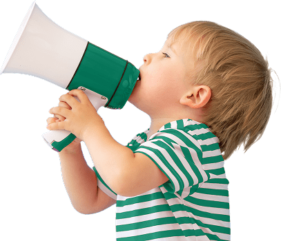 kid using megaphone